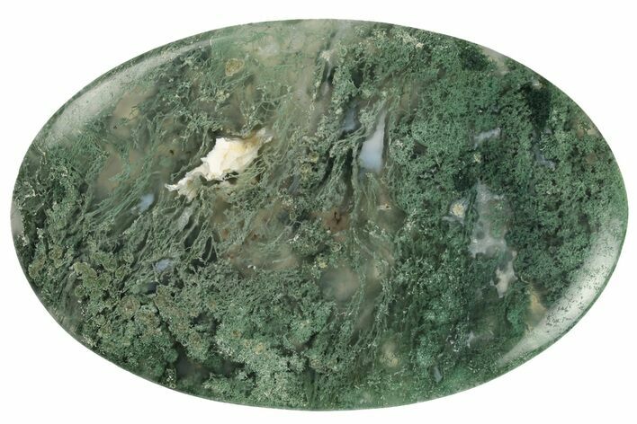 Polished Moss Agate Oval Cabochon - Indonesia #228450